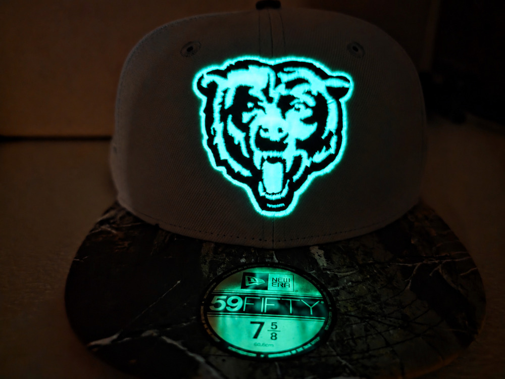 New Era Chicago Bears 59FIFTY Glow in Dark Realtree Camo Hat 7 5/8 Pro Bowl